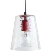 Lustres, suspensions et plafonniers Tosel Suspension conique verre rou...