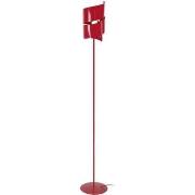 Lampadaires Tosel Lampadaire droit métal rouge