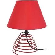 Lampes de bureau Tosel Lampe de chevet conique métal rouge