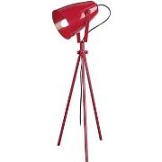 Lampes de bureau Tosel Lampe de chevet trépied métal rouge