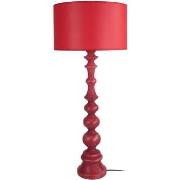 Lampes de bureau Tosel Lampe a poser colonne bois rouge