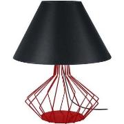 Lampes de bureau Tosel Lampe de salon filaire métal rouge et noir