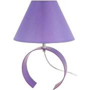 Lampes de bureau Tosel Lampe de chevet demi cylindrique métal violet
