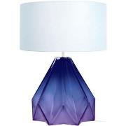 Lampes de bureau Tosel Lampe de salon géométrique verre violet et blan...