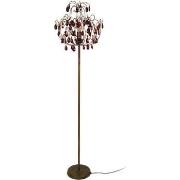 Lampadaires Tosel Lampadaire droit métal marron or et rouge