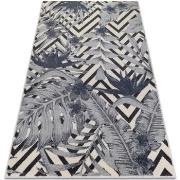 Tapis Rugsx Tapis HEOS 78540 crème / bleu FEUILLE 160x220 cm