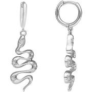 Boucles oreilles Orusbijoux Boucles D'oreilles Argentées Serpent Serti