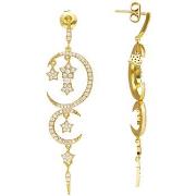 Boucles oreilles Orusbijoux Boucles D'oreilles Stellaires Dorées