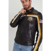 Veste Daytona PHILADELPHIA LAMB VITA BLACK / YELLOW