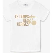 T-shirt enfant Le Temps des Cerises T-shirt nastiagi écru imprimé