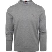 Sweat-shirt Tommy Hilfiger Pull Col Rond Gris