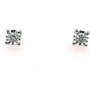 Boucles oreilles Brillaxis Boucles d'oreilles or blanc 18 carats puces...