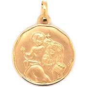 Pendentifs Brillaxis Médaille Saint-Christophe or jaune