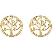 Boucles oreilles Brillaxis Puces d'oreilles arbre de vie or jaune 9 ca...