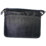 Sac bandoulière Francinel Besace cuir vachette homme ref_lhc33342-noir