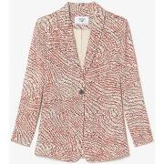 Veste Le Temps des Cerises Veste blazer mena à motif orange et noir