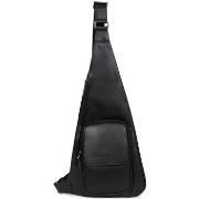 Sac Bandouliere Hexagona Sac monobretelle en cuir Ref 59587 Noir 2