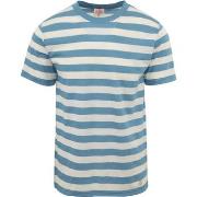 T-shirt Armor Lux T-Shirt Lin Rayures Bleu