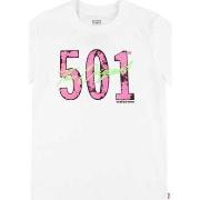T-shirt enfant Levis 9EH882 - 501 TEE-W1T WHITE