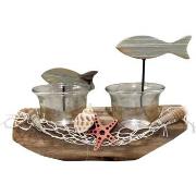 statuettes et figurines Signes Grimalt Portavelas Boat Avec Poisson