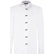 Chemise Emporio Balzani chemise cintree double boutonnage dottio blanc