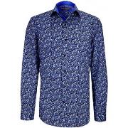 Chemise Emporio Balzani chemise cintree tissu imprime fiora bleu