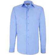 Chemise Emporio Balzani chemise classique coupe droite clamica bleu