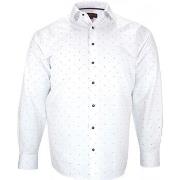 Chemise Doublissimo chemise forte taille tissus a motifs furtivo blanc