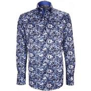 Chemise Emporio Balzani chemise mode cintree a coudieres ugo bleu