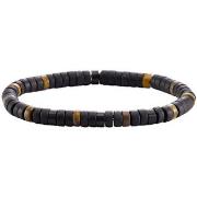 Bracelets Sixtystones Bracelet Perles Heishi Agate Noire Mate -Large-2...