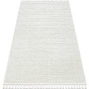 Tapis Rugsx Tapis SEVILLA AC53B rayures blanc Franges berbère 80x150 c...