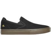 Chaussures de Skate Emerica WINO G6 SLIP-ON BLACK BLACK GUM