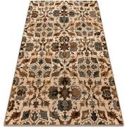 Tapis Rugsx Tapis en laine OMEGA AMALFI fleurs sépia 200x300 cm