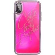Housse portable Benjamins Couverture Cute But Psycho iPhone XS X Pink
