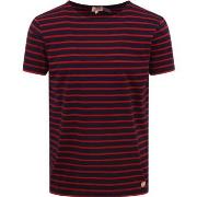 T-shirt Armor Lux T-Shirt Hoëdic Rayures Marine Rouge