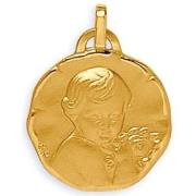 Pendentifs Brillaxis Médaille Ange en or 18 carats 18mm
