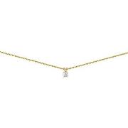 Collier Brillaxis Collier solitaire diamant griffes or jaune 0.15 ct