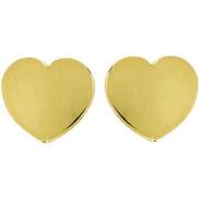 Boucles oreilles Brillaxis Boucles d'oreilles coeur plat or 750/1000