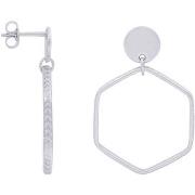 Boucles oreilles Saunier Boucles d'oreilles argent ligne Epi