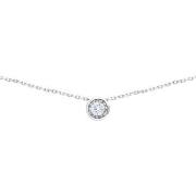 Collier Brillaxis Collier solitaire diamant clos or blanc