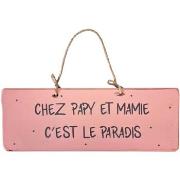 Tableaux, toiles Qualiart Plaque décorative en bois rose - Chez Papy e...