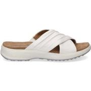 Chaussons Caprice white casual open slippers