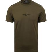 T-shirt Fred Perry T-Shirt M4580 Vert Foncé