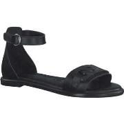 Sandales Tamaris black leather casual open sandals