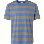 T-shirt No Excess T-Shirt Rayures Bleu Vert