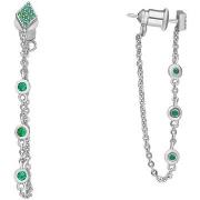 Boucles oreilles Orusbijoux Boucles D'oreilles Argentées Chaines Et Pi...