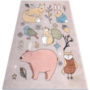 Tapis Rugsx Tapis FUN Forester pour enfants, animaux, forêt 160x220 cm