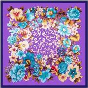 Echarpe Alberto Cabale Grand carré de Soie Purple Blue Zoé Violet