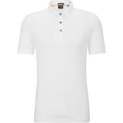 T-shirt BOSS Polo ajusté blanc en coton stretch