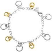 Bracelets Orusbijoux Bracelet Bicolore Avec Pampilles Cercles